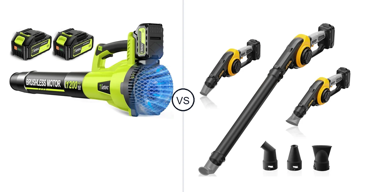 Tietoc 1200W vs HEINPRO Cordless Leaf Blower: Best Leaf Blower for