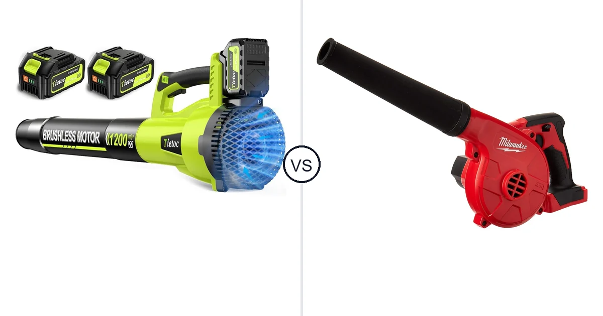 Tietoc 1200W vs Milwaukee 0884-20: Leaf Blower Comparison