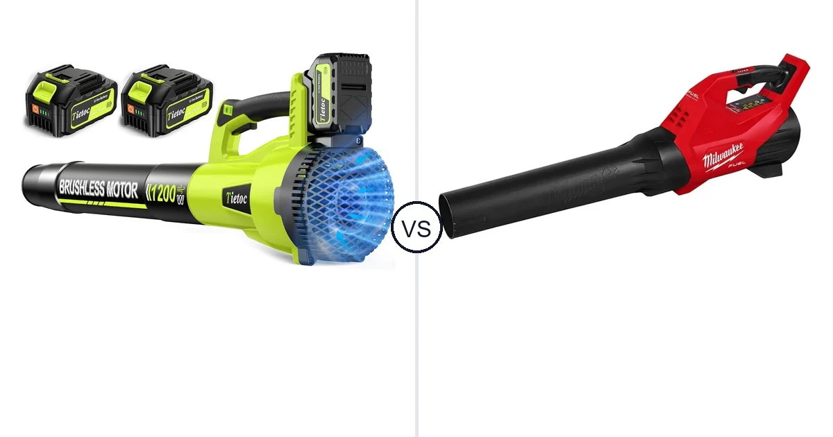 Tietoc 1200W vs Milwaukee 3017-20: Leaf Blower Comparison (Key