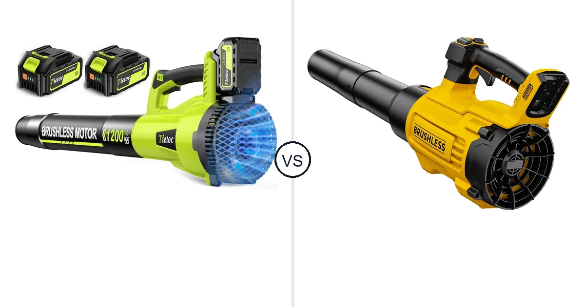 Tietoc 1200W vs Nelhalt CFM/125: Leaf Blower Comparison (Key