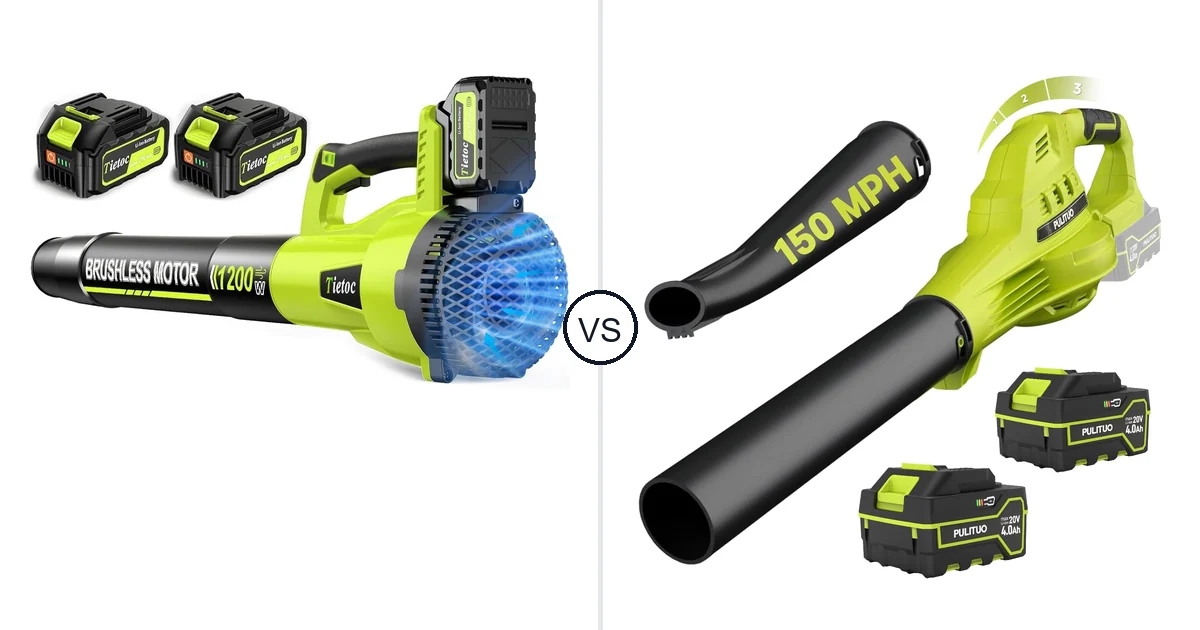 Tietoc 1200W vs PULITUO Updated 4.0: Best Leaf Blower for Your Needs