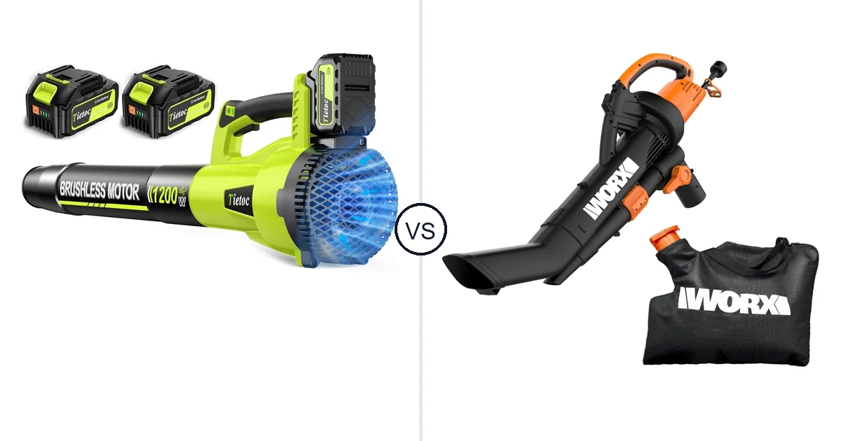 Tietoc 1200W vs WORX WG509: Vacuum Comparison (Key Differences)