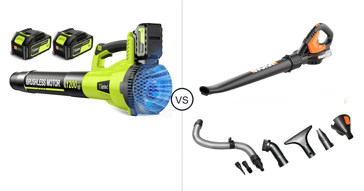Comparison of tietoc 1200W and WORX WG545