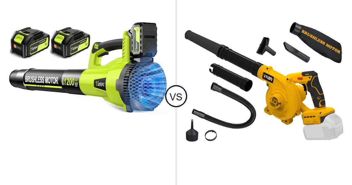 Tietoc 1200W vs YAWV Leaf Blower: Best Vacuum for Your Needs
