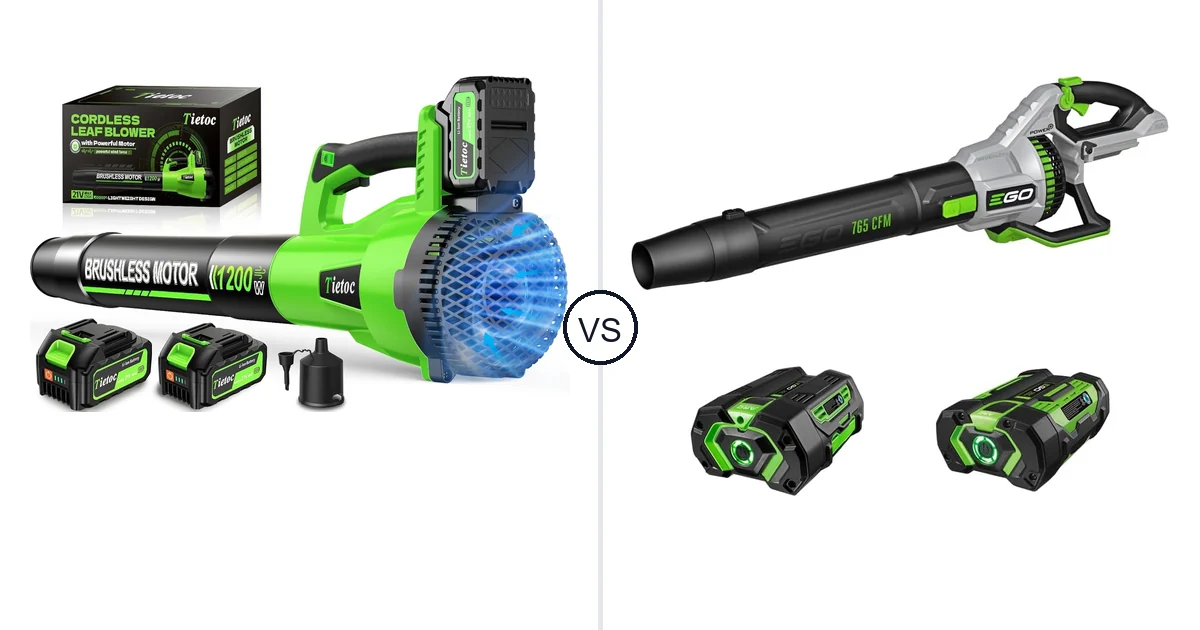 Comparison of tietoc LB-168 and EGO Power+ LB7654