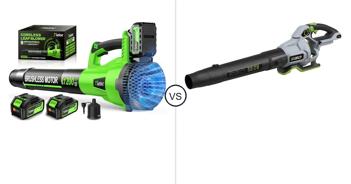 Comparison of tietoc LB-168 and EGO Power+ Leaf Blower