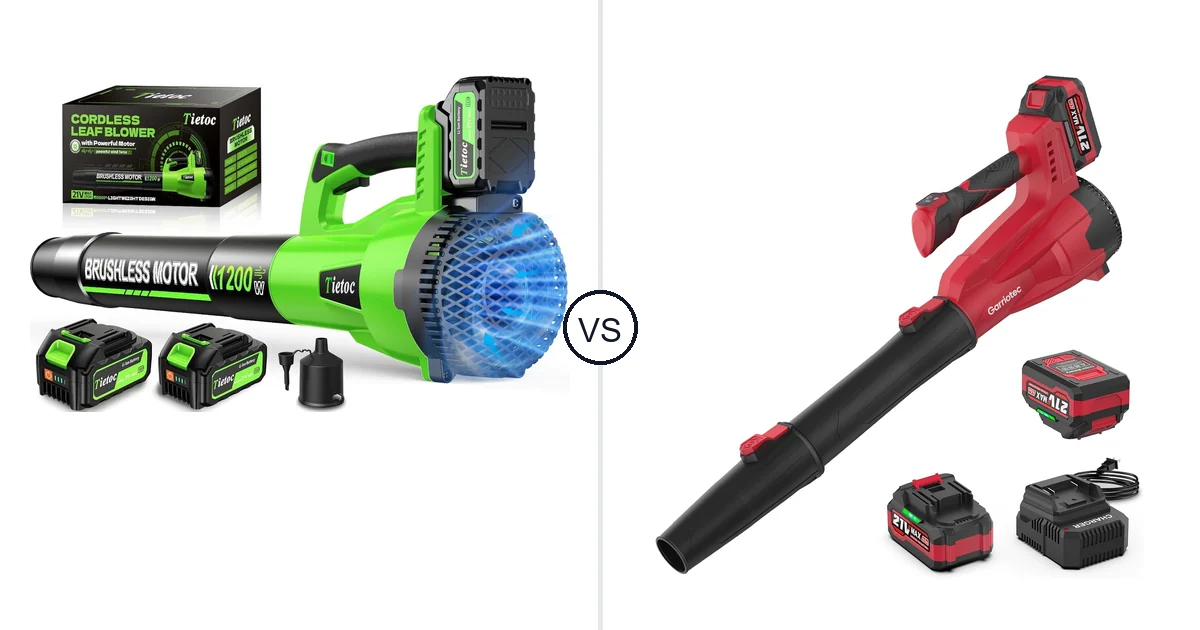 Comparison of tietoc LB-168 and Garriotec Leaf Blower Cordless