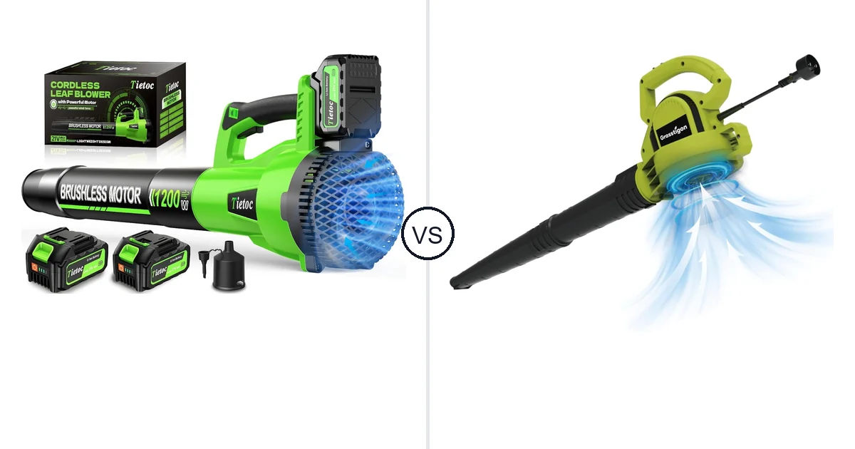 Comparison of tietoc LB-168 and GRASSTIGON Grasstigon Leaf Blower