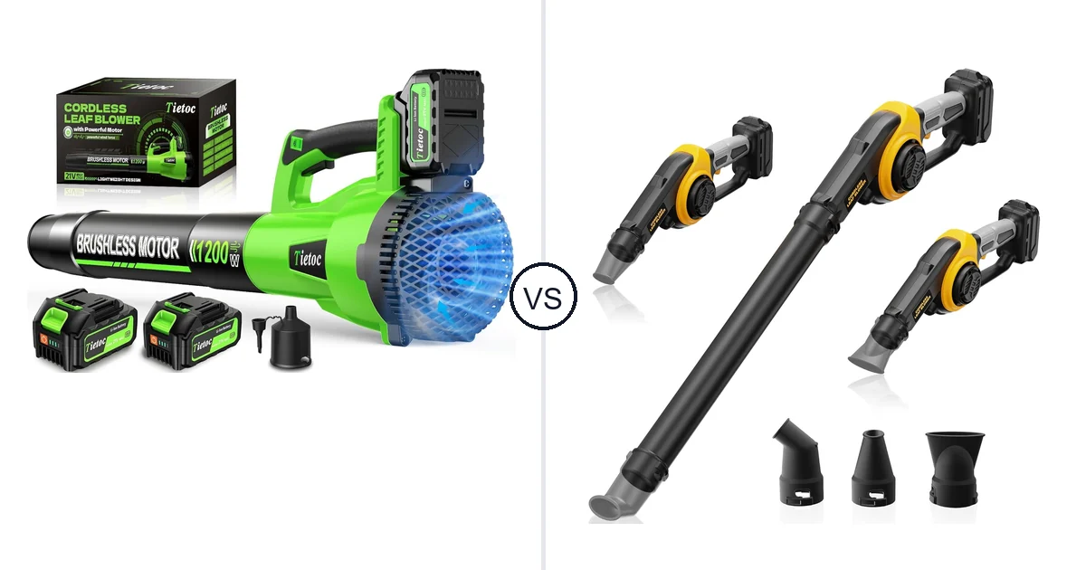 Comparison of tietoc LB-168 and HEINPRO Cordless Leaf Blower Compatible