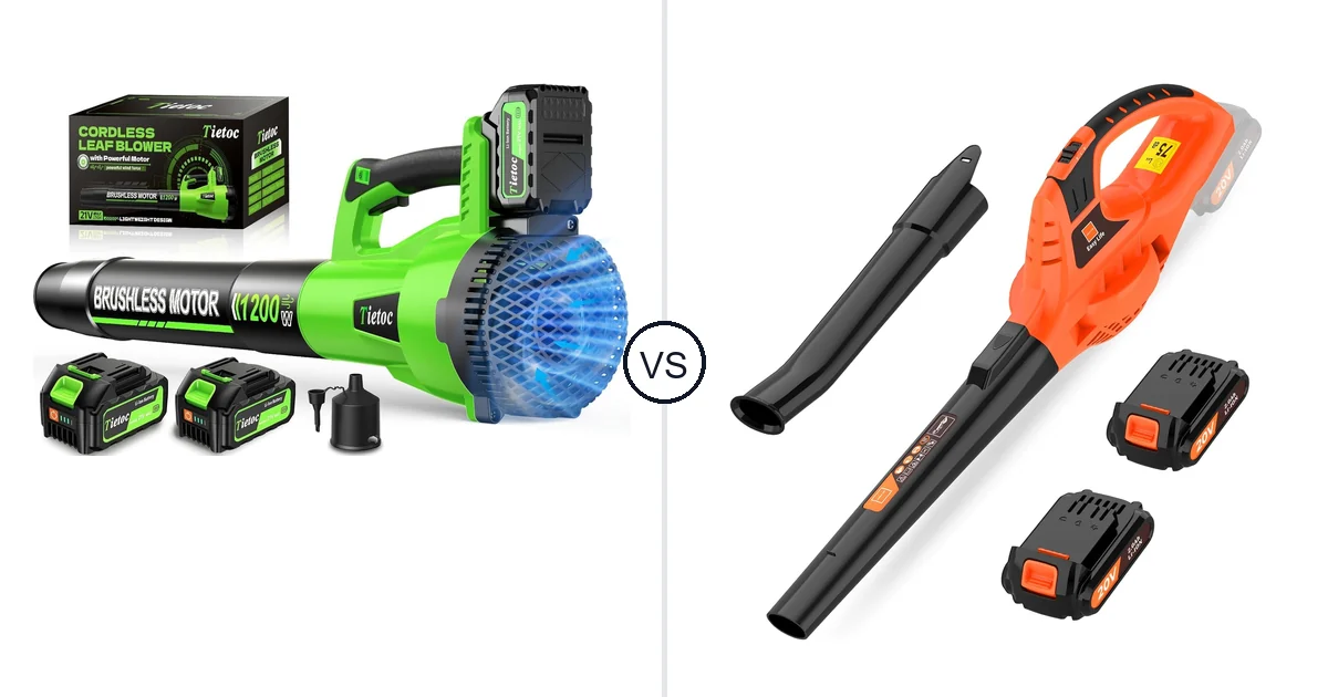 Comparison of tietoc LB-168 and Leisch Life Cordless Leaf Blower