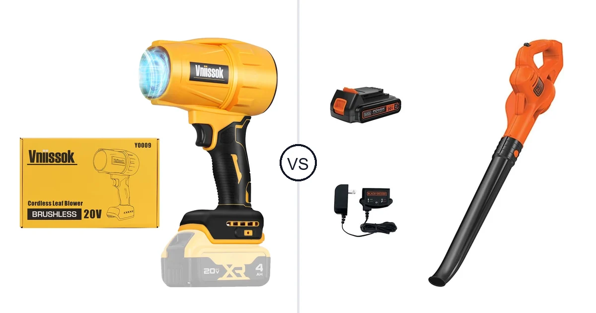 Vniissok Y0009 vs BLACK+DECKER LSW221: Fan Comparison (Key