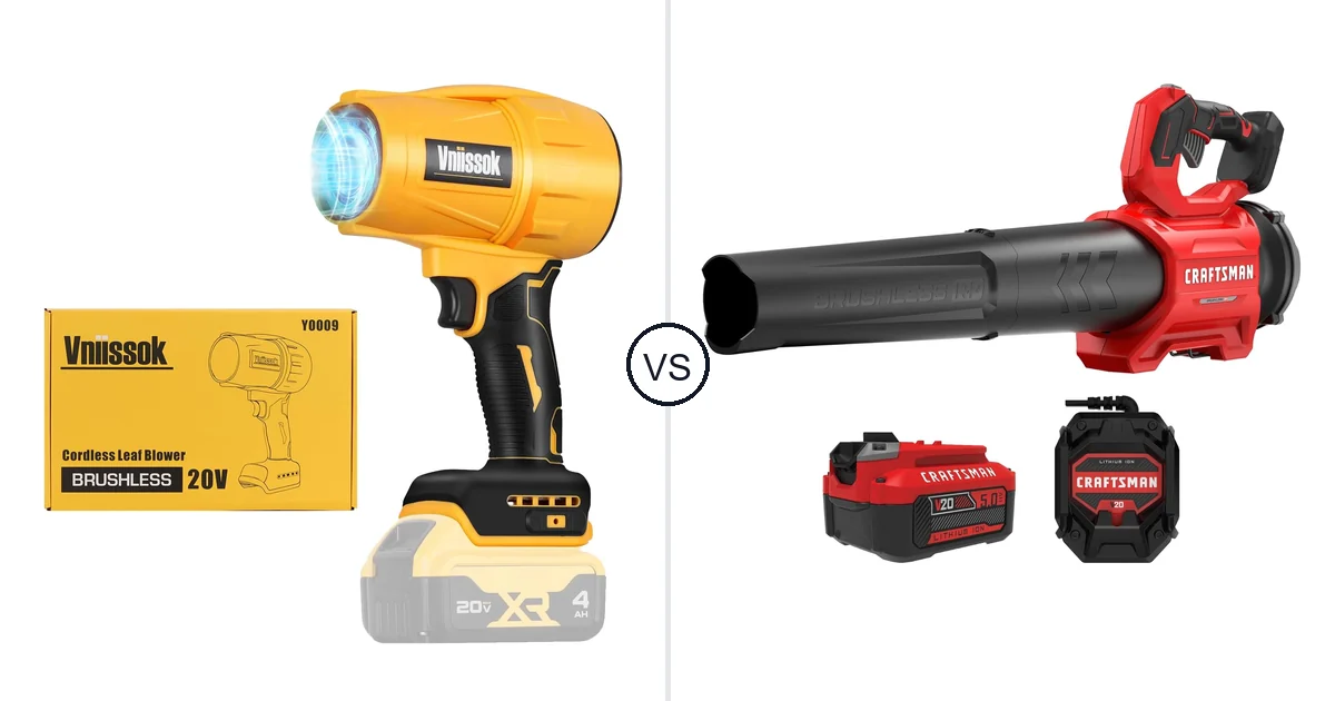Vniissok Y0009 vs CRAFTSMAN V20*: Fan Comparison