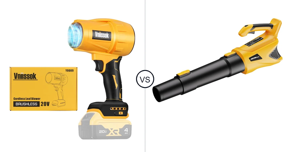 Vniissok Y0009 vs HEINPRO Cordless Leaf Blower: Fan Comparison