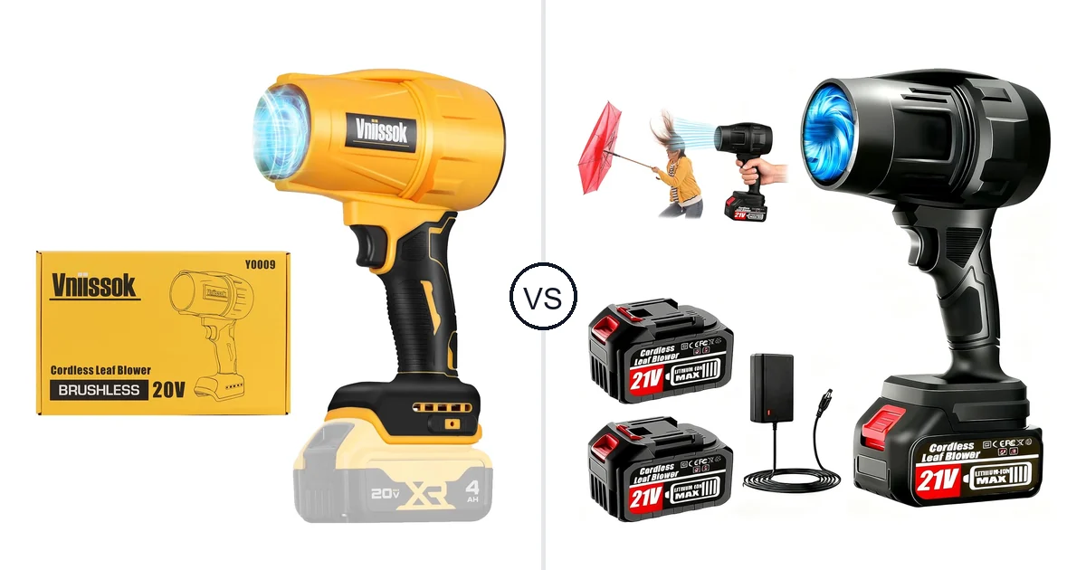 Vniissok Y0009 vs Vopot Cordless Leaf Blower: Fan Comparison