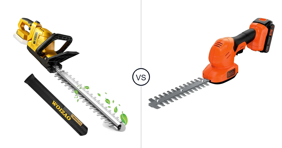 WOIZAO Cordless Hedge vs BLACK+DECKER BCSS820C1: Which Should You Buy?