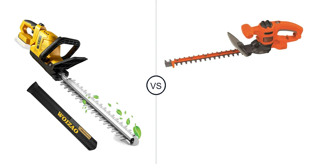 WOIZAO Cordless Hedge vs BLACK+DECKER BEHTS125 Hedge Trimmer