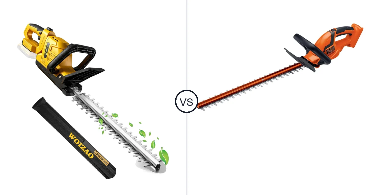WOIZAO Cordless Hedge vs BLACK+DECKER LHT2436B: Hedge Trimmer
