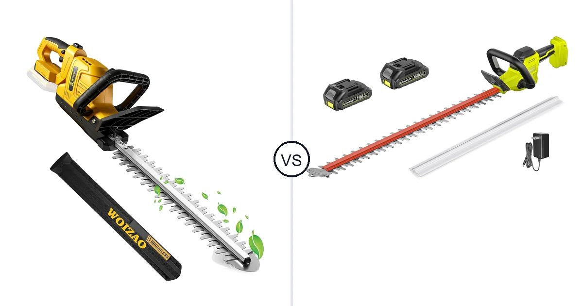 WOIZAO Cordless Hedge vs KOMASTY 22 Inch Hedge: Best Hedge Trimmer