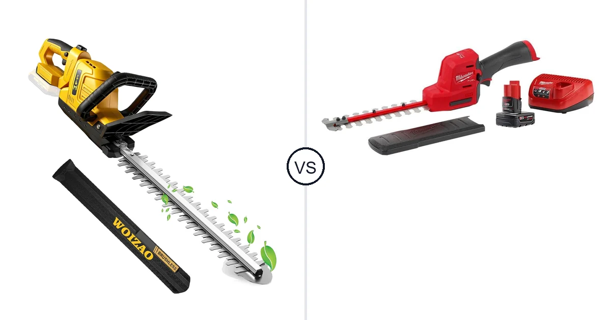 WOIZAO Cordless Hedge vs Milwaukee 8 Hedge Trimmer: Key Differences