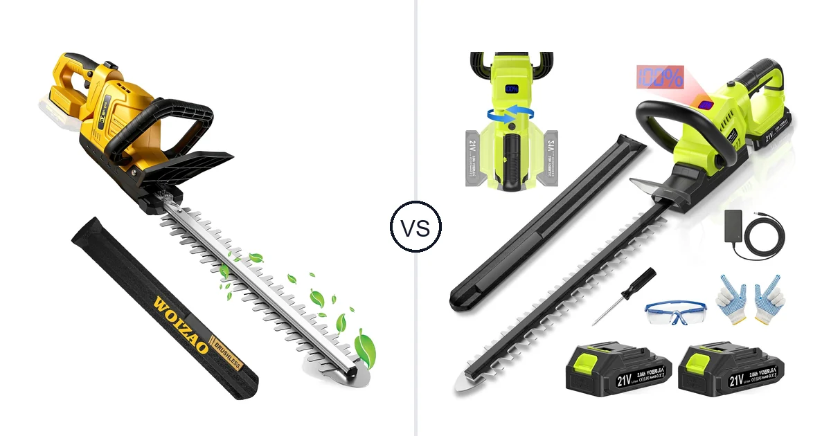 WOIZAO Cordless Hedge vs VOERJIA 3000RPM: Best Hedge Trimmer for