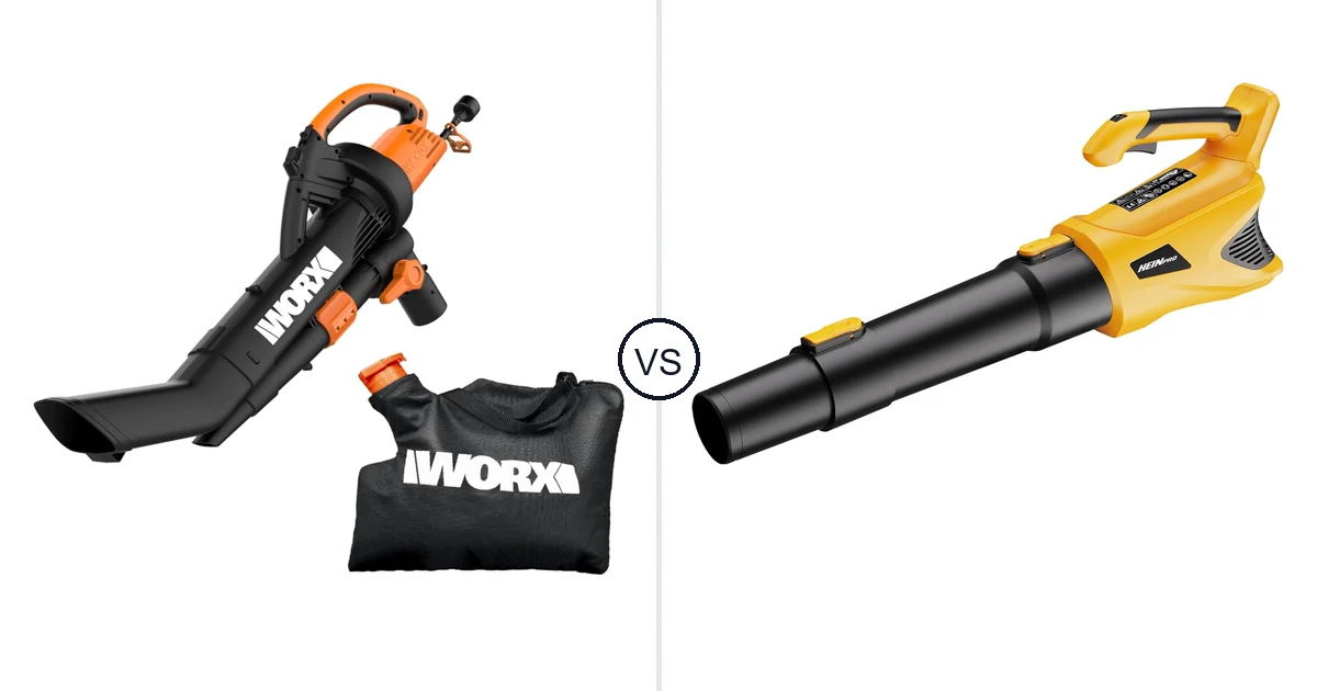 Comparison of WORX WG509 and HEINPRO Cordless Leaf Blower Compatible