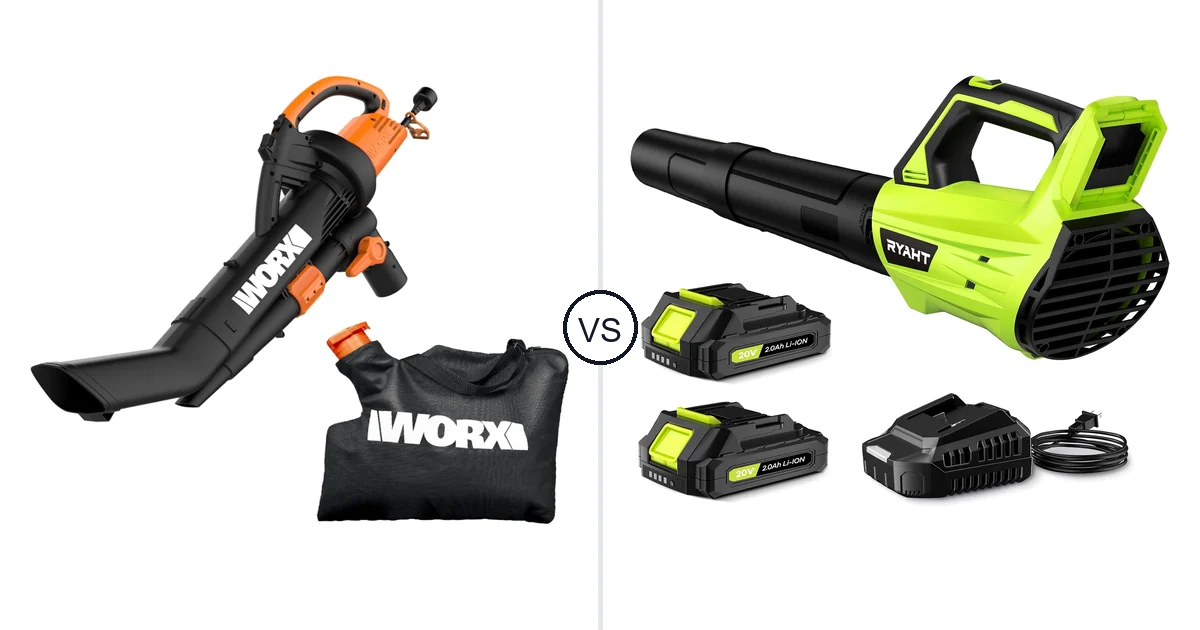 WORX WG509 vs RYAHT DD8179: Which Vacuum Should You Buy?
