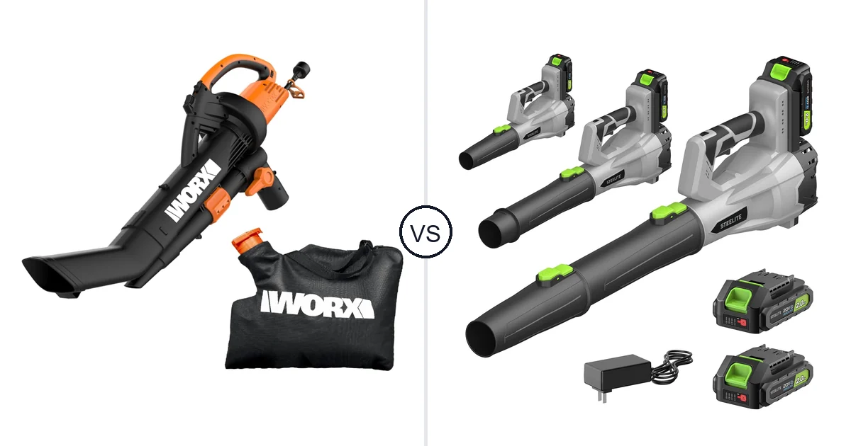 WORX WG509 vs Steelite 21V: Vacuum Comparison (Key Differences)