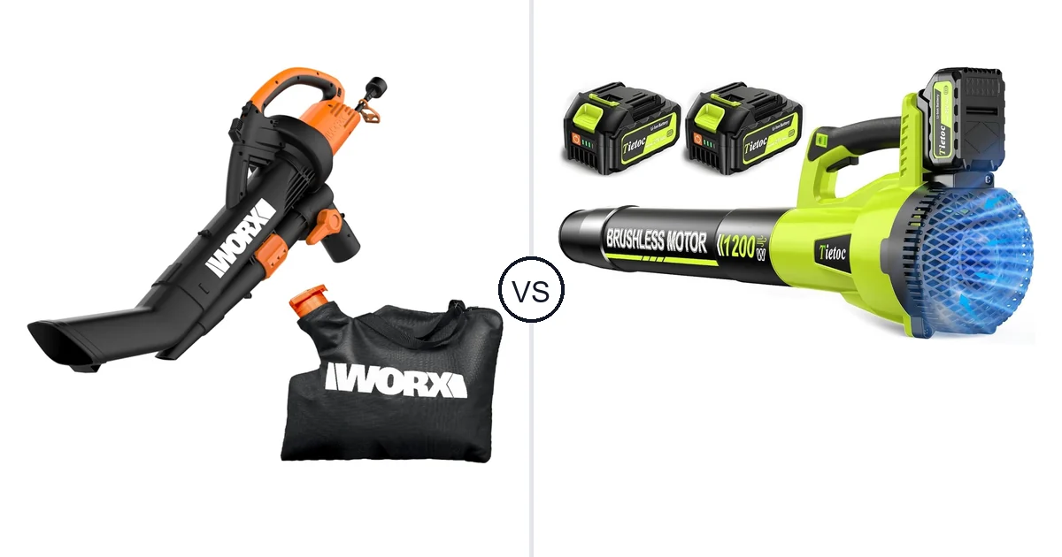 WORX WG509 vs Tietoc 1200W: Vacuum Comparison (Key Differences)