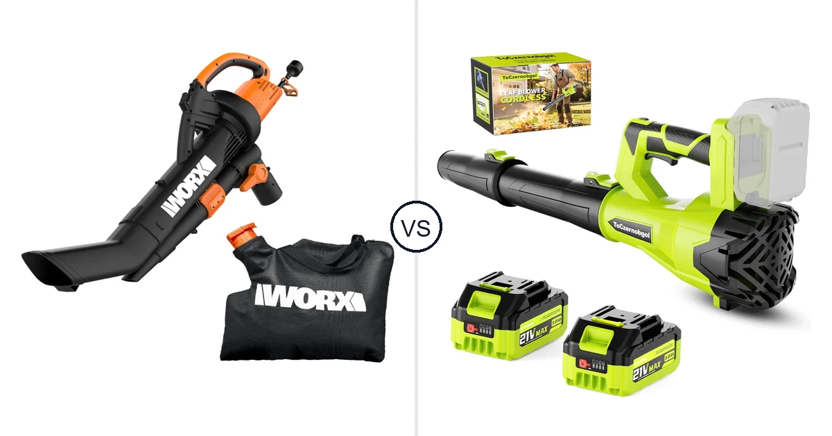 WORX WG509 vs ToCzernobgol Cordless Leaf Vacuum: Best Choice?