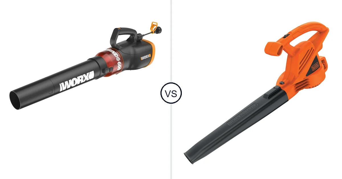 WORX WG520 vs BLACK+DECKER LB700: Leaf Blower Comparison