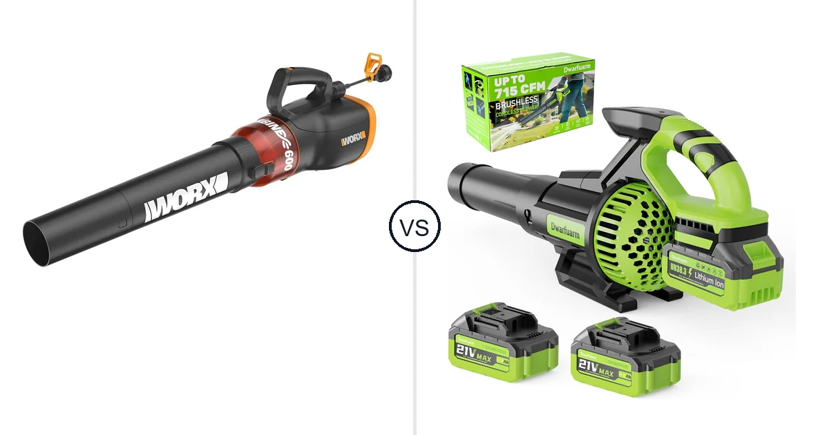 WORX WG520 vs Dwarfuarm Cordless Leaf Blower: Best Leaf Blower for
