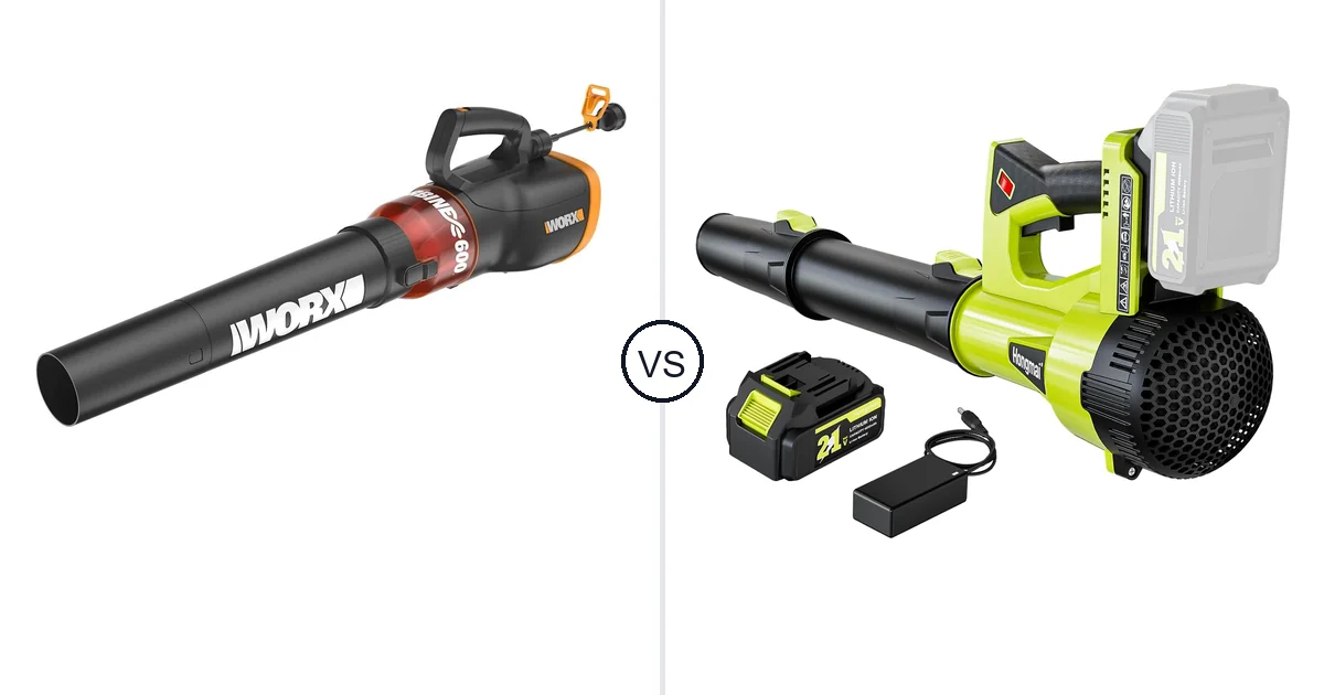 WORX WG520 vs Hongmai Handheld: Best Leaf Blower for Your Needs