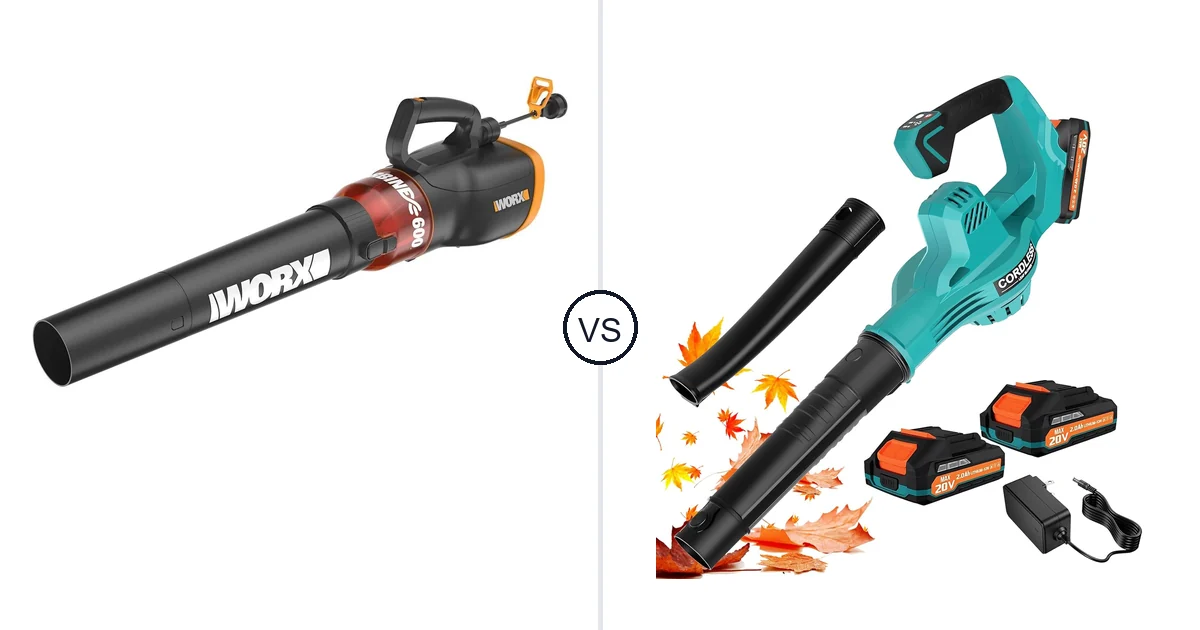 WORX WG520 vs RAXONE Leaf Blowers: Best Leaf Blower for You?