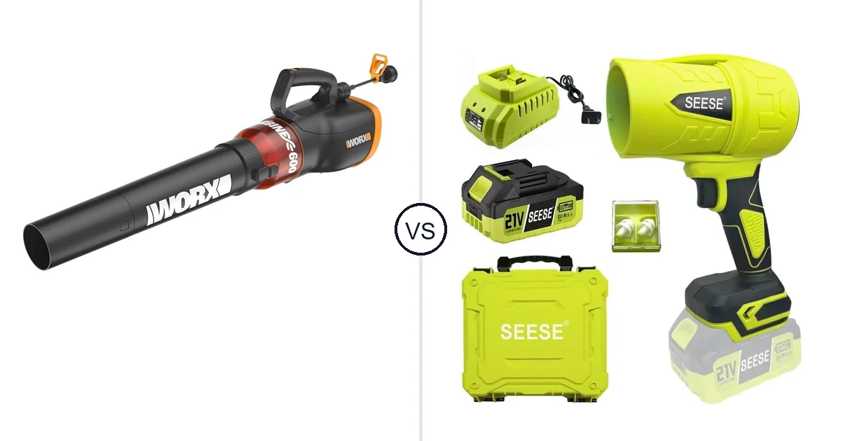 WORX WG520 vs SEESE MT5S2P: Leaf Blower Comparison
