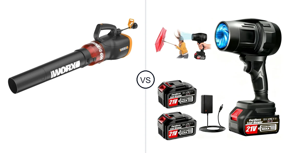 WORX WG520 vs Vopot Cordless Leaf Blower: Best Leaf Blower for Your