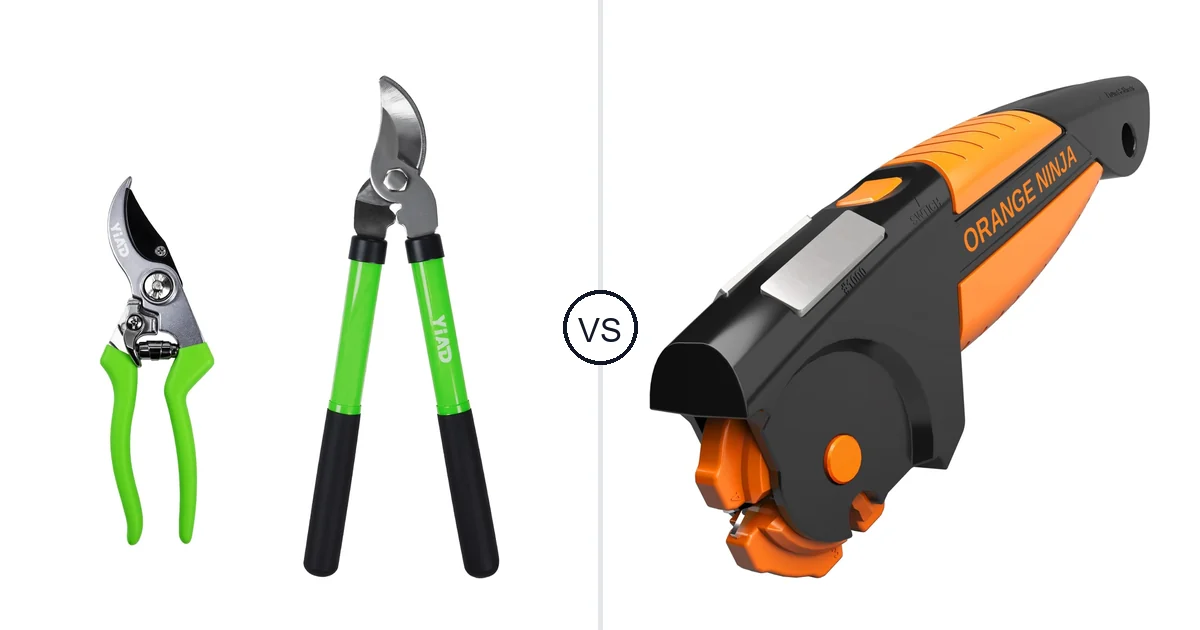 Comparison of YIAD DRAGON HORSE Garden Pruning Shears-1 and Sharp Pebble Orange Ninja 7-in-1 Garden Tool &