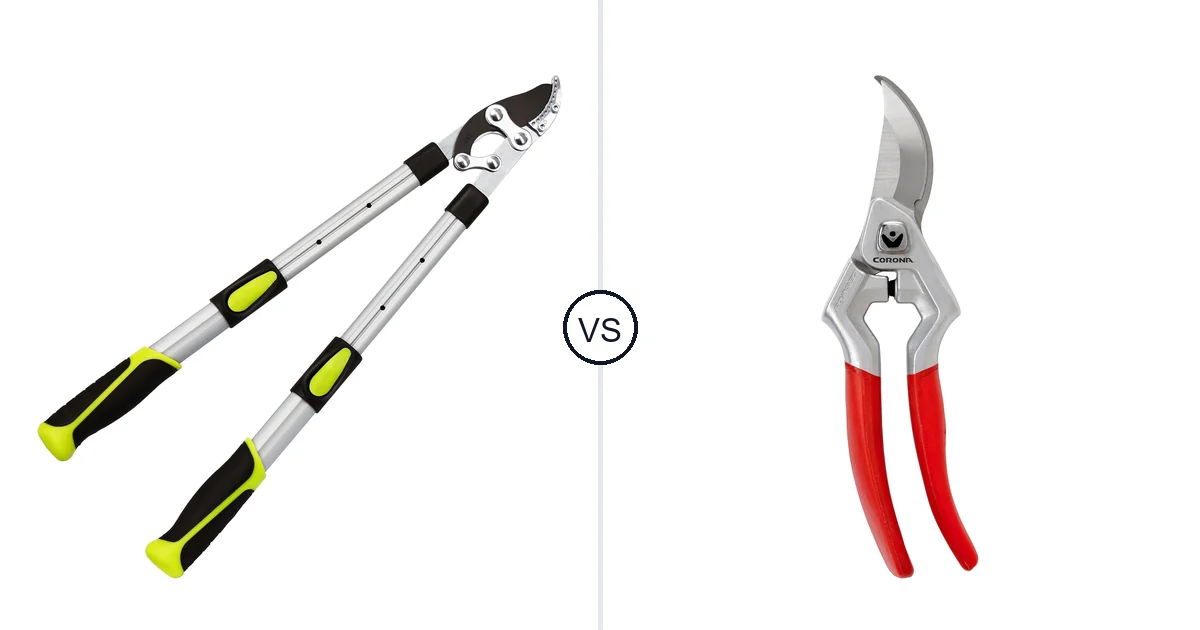 Comparison of YRTSH Loppers Effortless Pruning and Corona Classic