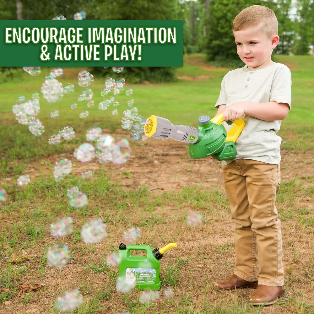 John Deere Bubble Leaf Blower Toy for