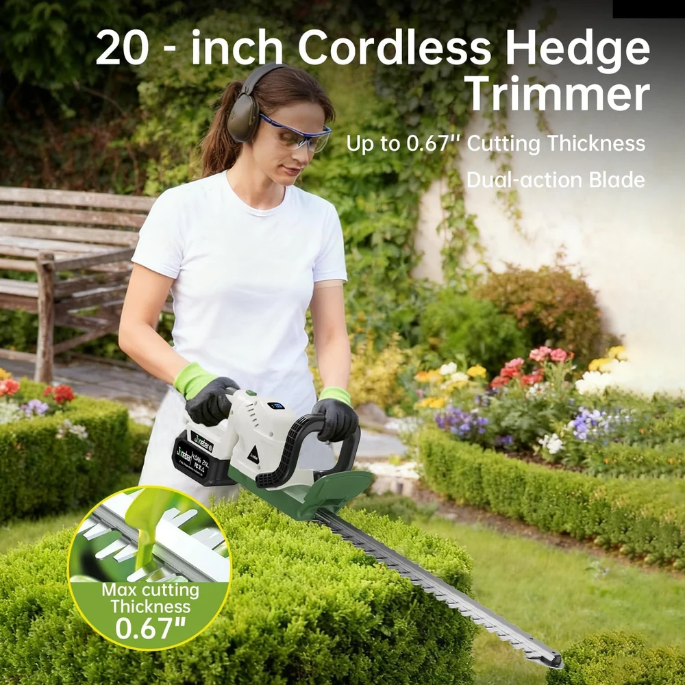 Jonebar 20'' Cordless Hedge Trimmer