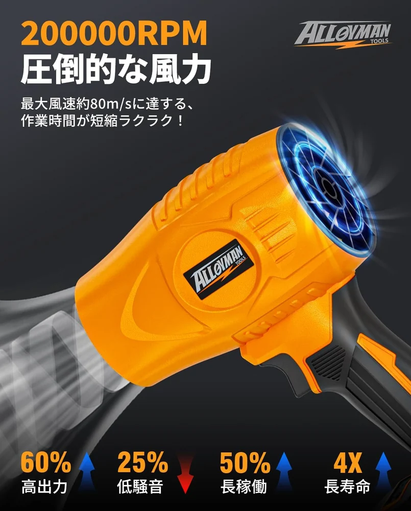 Alloyman Corded Leaf Blower-yellow