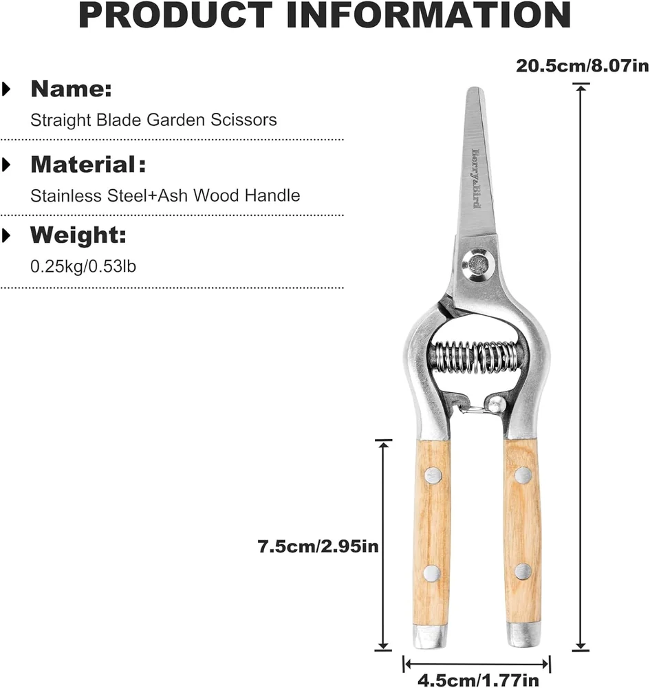 Berry&Bird 8'' Straight Blade Scissors