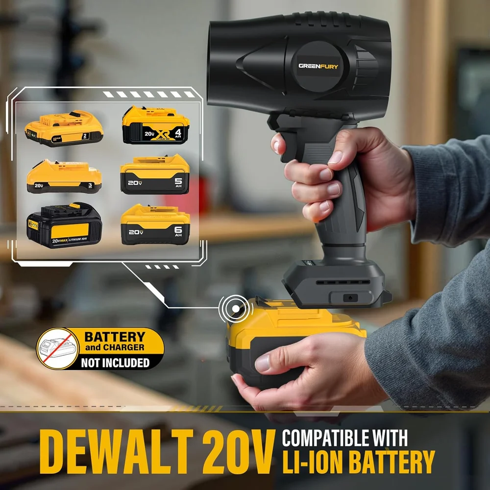 GREENFURY Cordless Leaf Blower Compatible