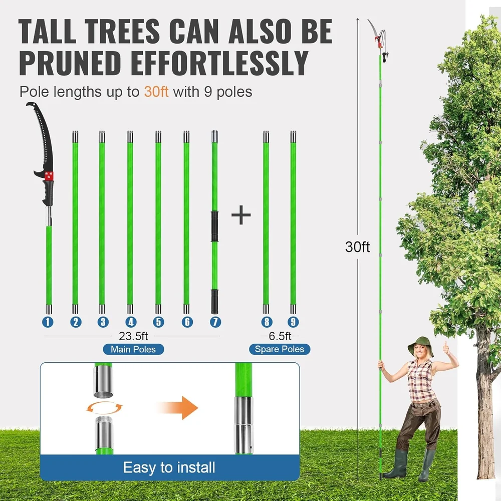 URBANVISTA 30 Ft Manual Pole Saw